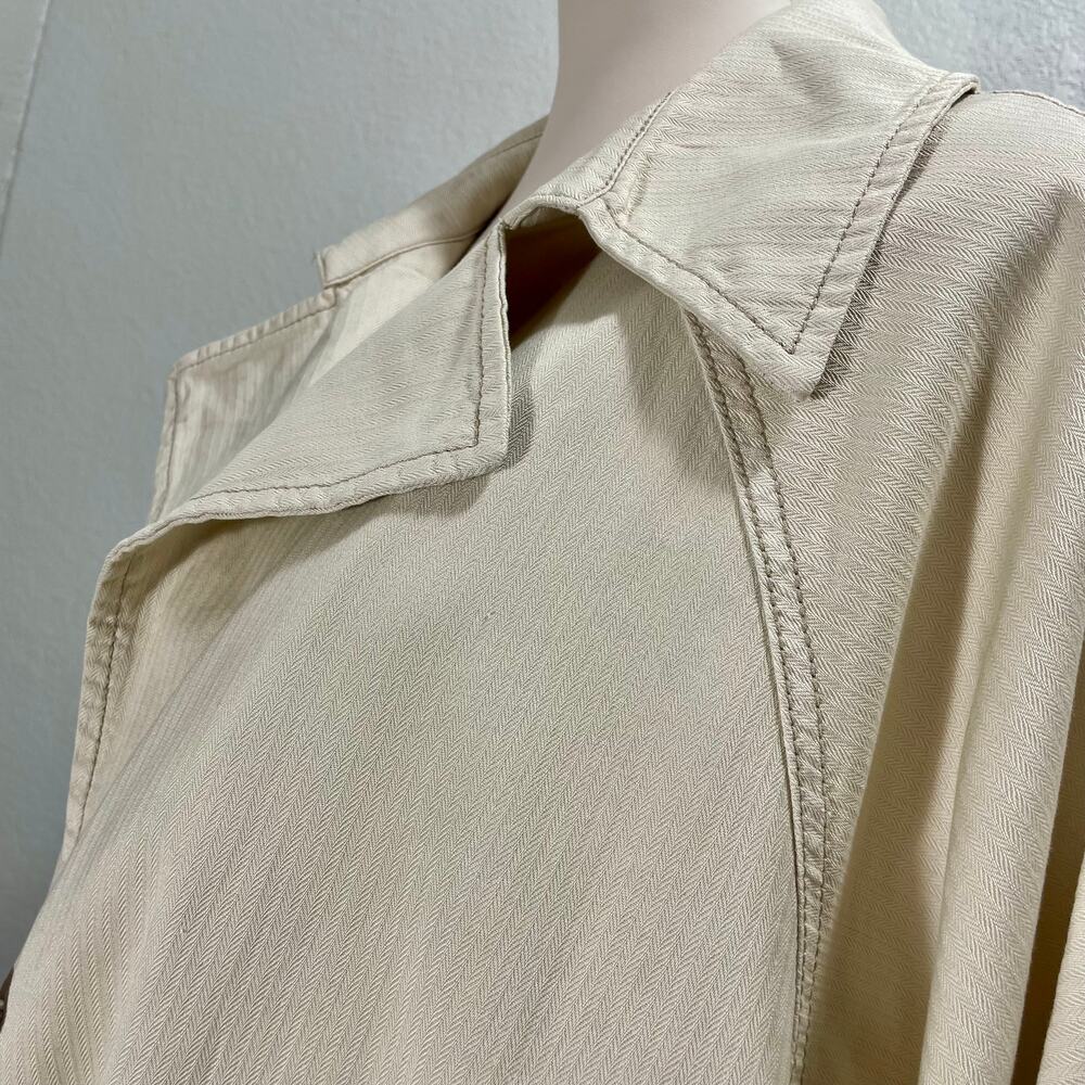 Free People We The Free Perry Military Coat Khaki Trench Jacket Women's Large - Picture 14 of 16